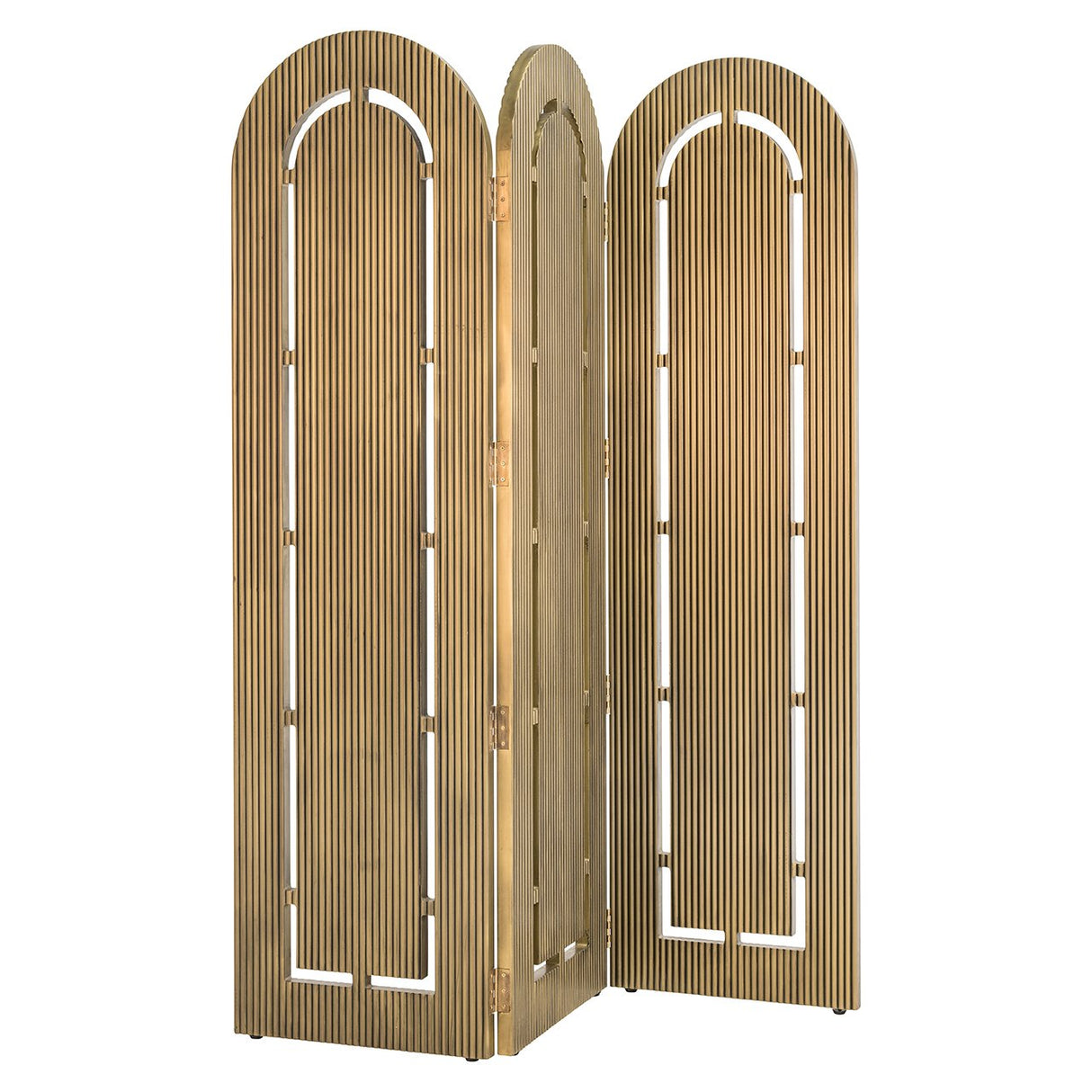 Kamerscherm Macallen brass finish painted (Brushed Gold) van Richmond Interiors – Luxe comfort op maat van PureWonen. Vraag naar de beste prijs.