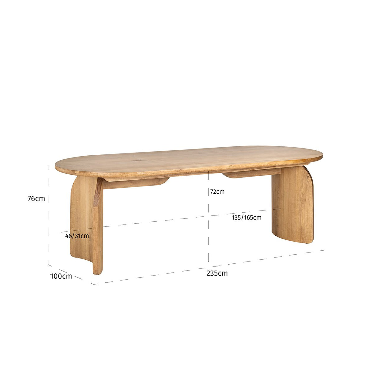 Eettafel Fairmont natural 235 (Natural) van Richmond Interiors – Luxe comfort op maat van PureWonen. Vraag naar de beste prijs.
