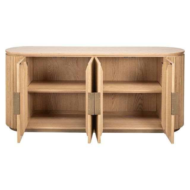 Dressoir Belfort 4-deurs (Natural oak) van Richmond Interiors – Luxe comfort op maat van PureWonen. Vraag naar de beste prijs.
