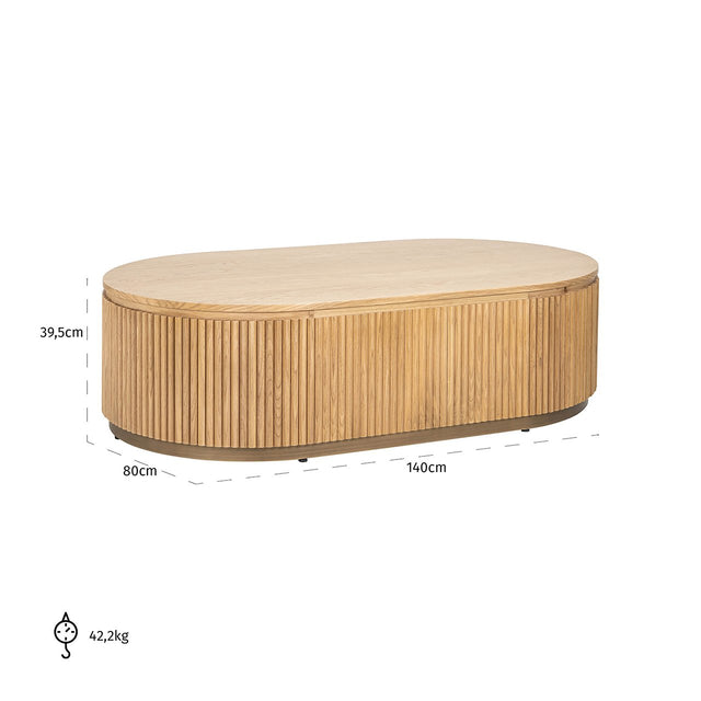 Salontafel Belfort capsule (Natural oak) van Richmond Interiors – Luxe comfort op maat van PureWonen. Vraag naar de beste prijs.