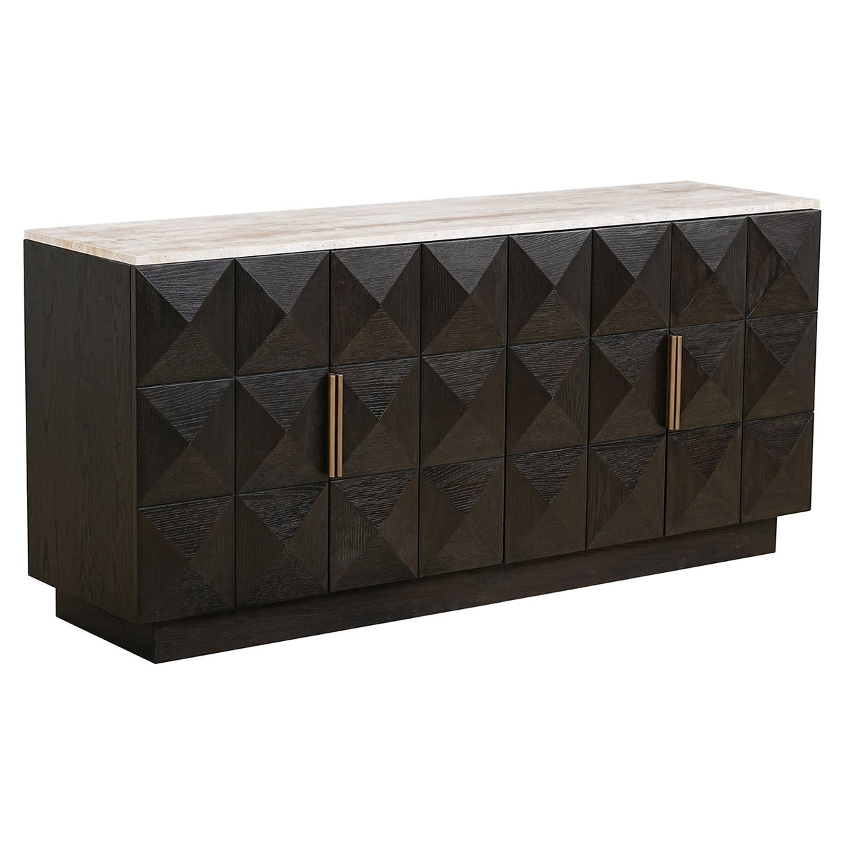Dressoir Claremont 4-deurs (Brown) van Richmond Interiors – Luxe comfort op maat van PureWonen. Vraag naar de beste prijs.