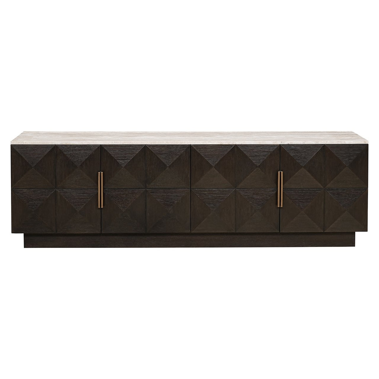 Tv-dressoir Claremont 4-deurs (Brown) van Richmond Interiors – Luxe comfort op maat van PureWonen. Vraag naar de beste prijs.