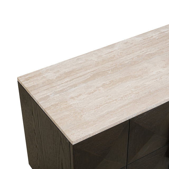 Tv-dressoir Claremont 4-deurs (Brown) van Richmond Interiors – Luxe comfort op maat van PureWonen. Vraag naar de beste prijs.