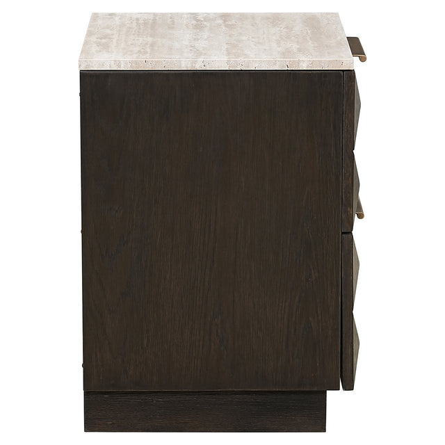 Nachtkastje Claremont 2-laden (Brown) van Richmond Interiors – Luxe comfort op maat van PureWonen. Vraag naar de beste prijs.