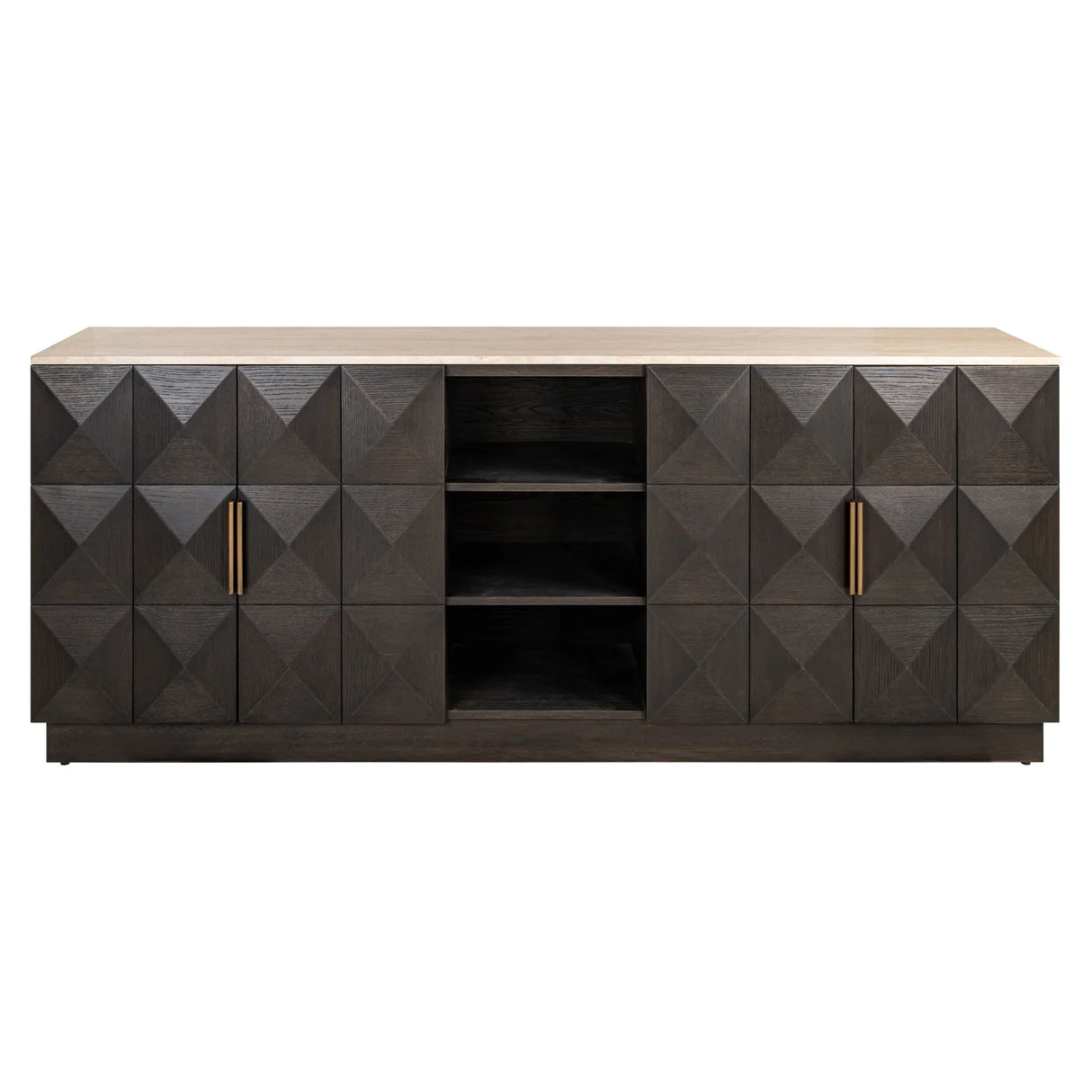 Dressoir Claremont brown 4-doors 2-shelves