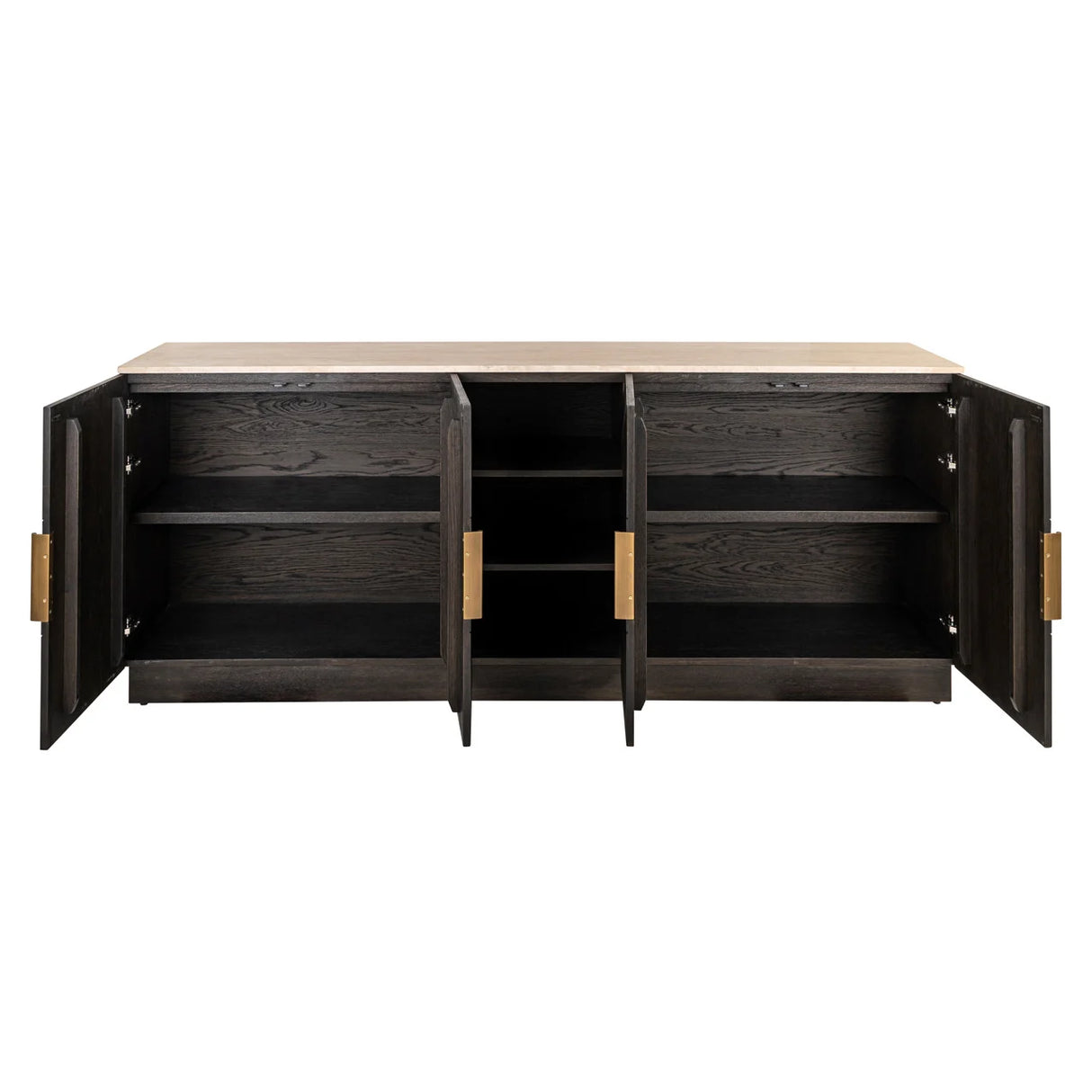 Dressoir Claremont brown 4-doors 2-shelves