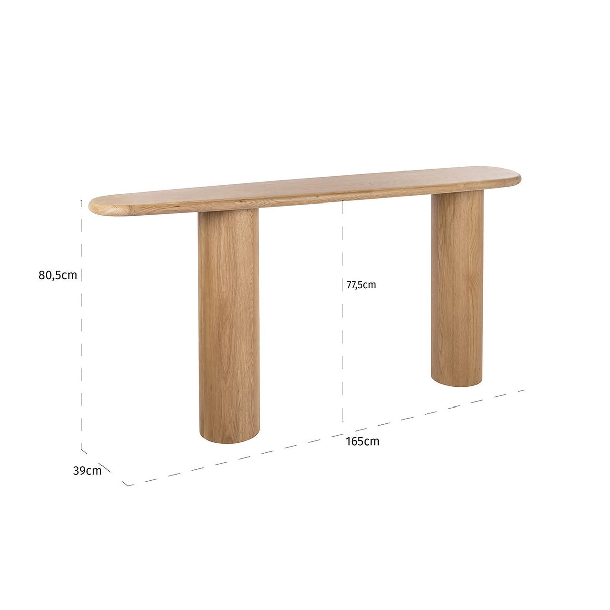 Wandtafel Oakley (Natural oak) van Richmond Interiors – Luxe comfort op maat van PureWonen. Vraag naar de beste prijs.