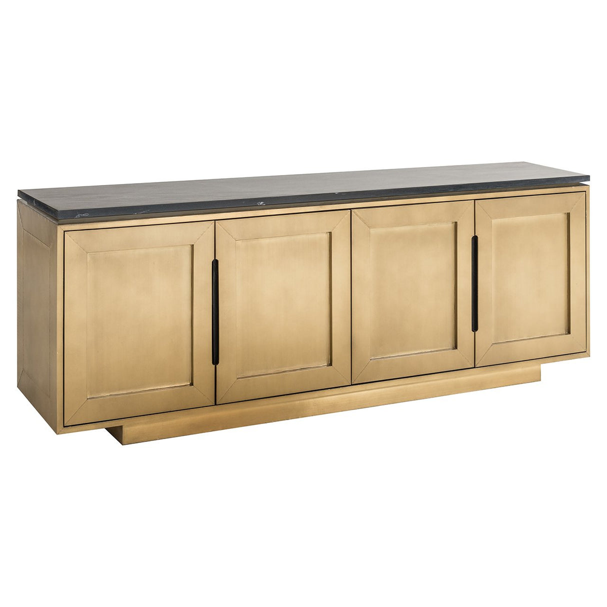 Dressoir Finsbury 4-deurs (Black/gold) van Richmond Interiors – Luxe comfort op maat van PureWonen. Vraag naar de beste prijs.