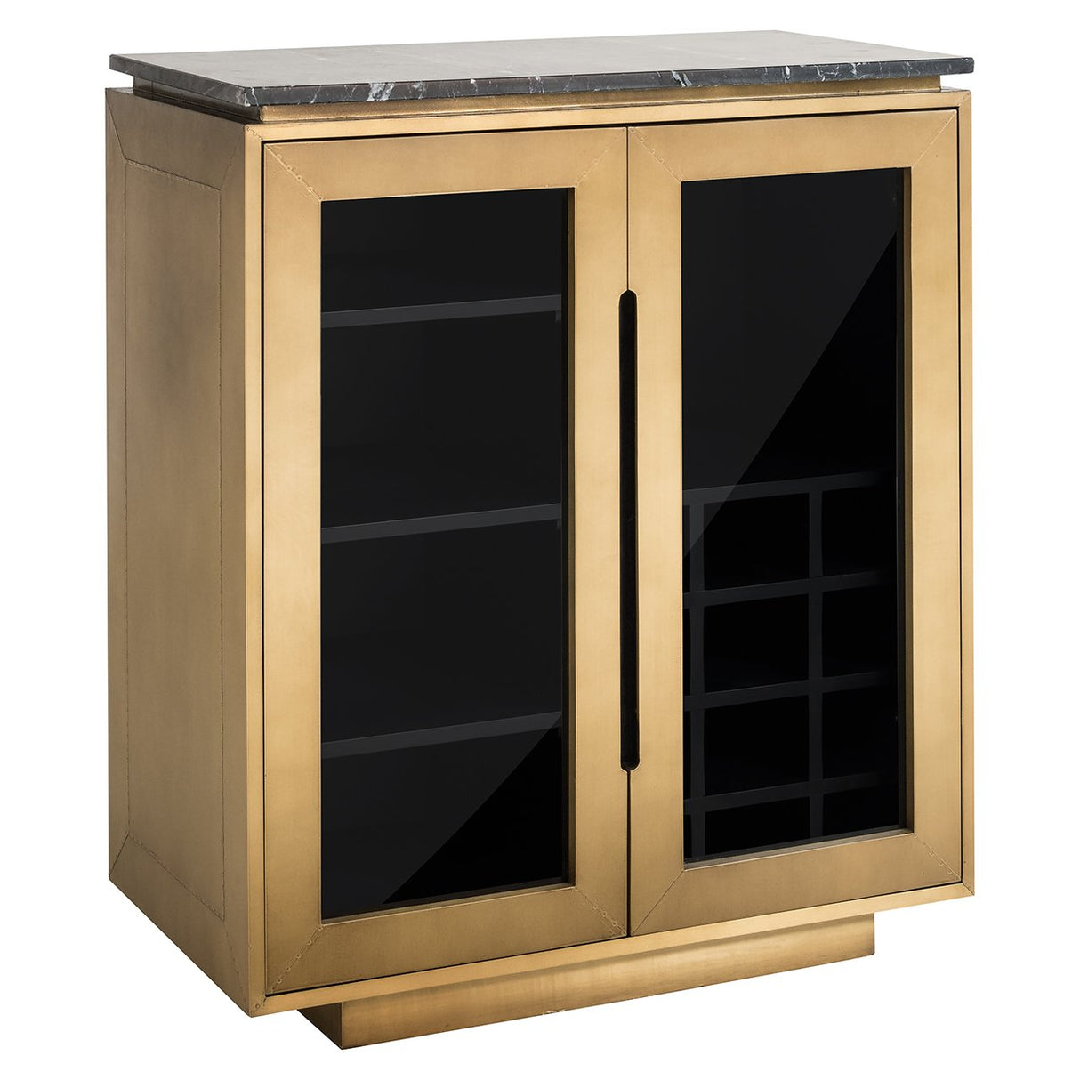 Dressoir Finsbury 2-deurs (Black/gold) van Richmond Interiors – Luxe comfort op maat van PureWonen. Vraag naar de beste prijs.