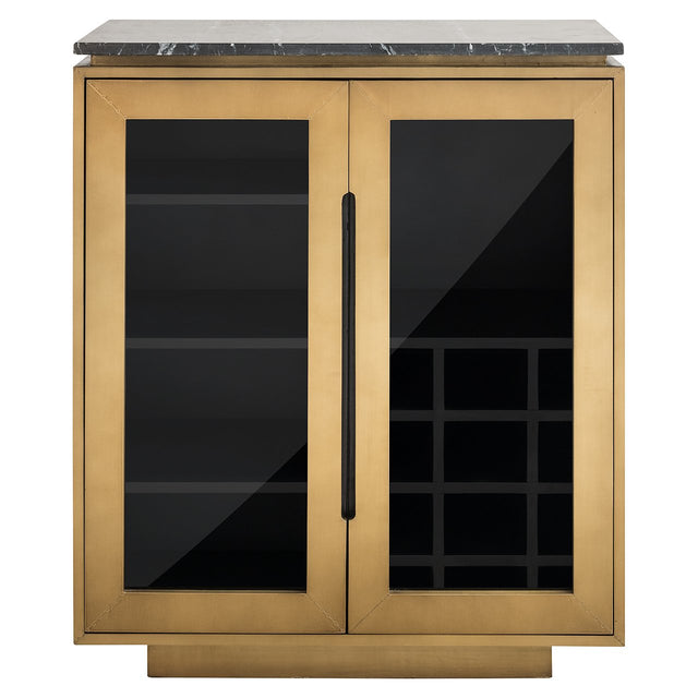Dressoir Finsbury 2-deurs (Black/gold) van Richmond Interiors – Luxe comfort op maat van PureWonen. Vraag naar de beste prijs.