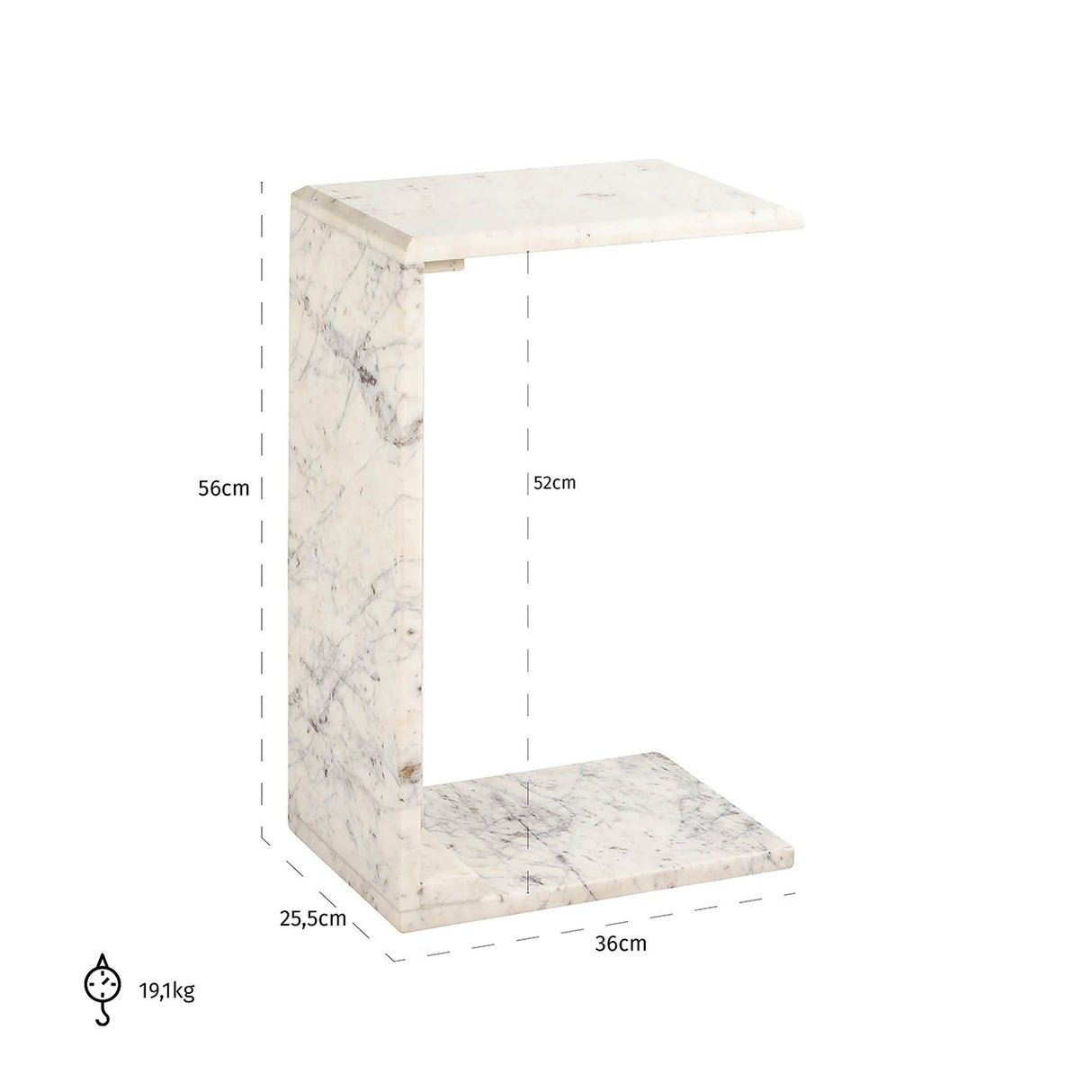 Bijzettafel Tovek (Grey) van Richmond Interiors – Luxe comfort op maat van PureWonen. Vraag naar de beste prijs.
