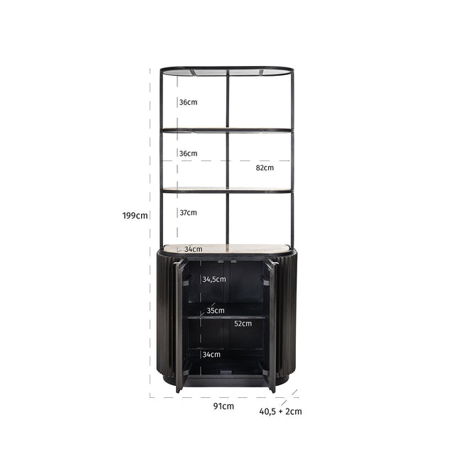 Wandkast Hampton 2-deuren 2-planken (Dark brown) van Richmond Interiors – Luxe comfort op maat van PureWonen. Vraag naar de beste prijs.