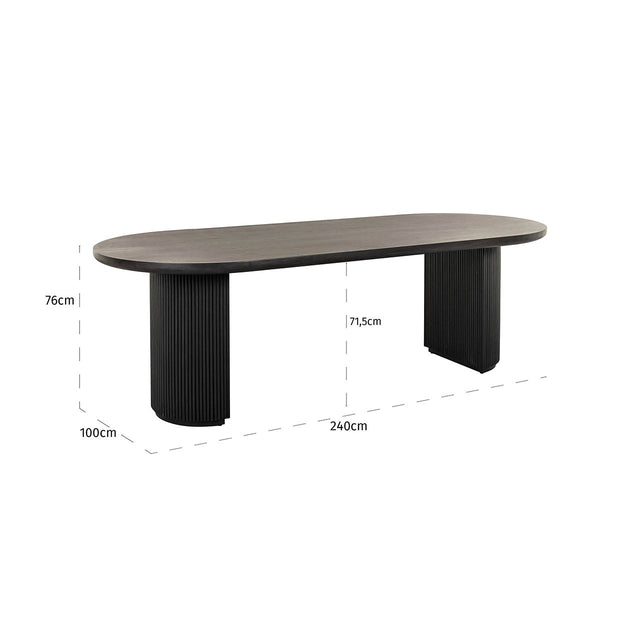 Eettafel Kingston 240 dark coffee (Dark coffee) van Richmond Interiors – Luxe comfort op maat van PureWonen. Vraag naar de beste prijs.