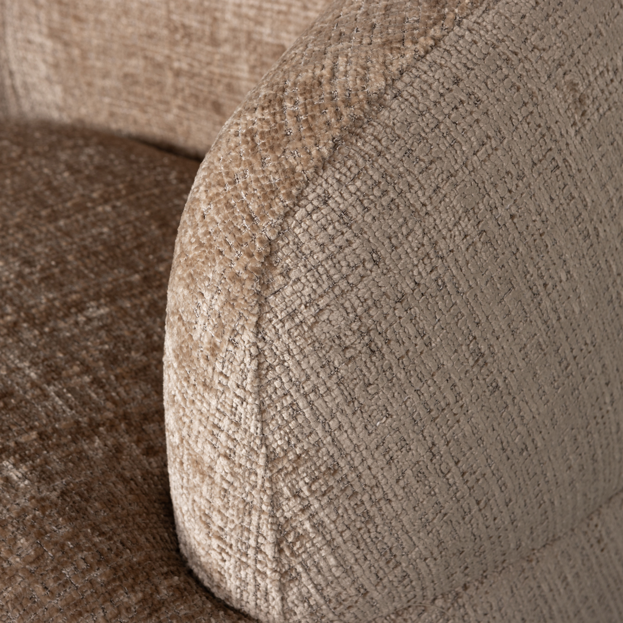 Woolly Draaifauteuil Chenille Zand