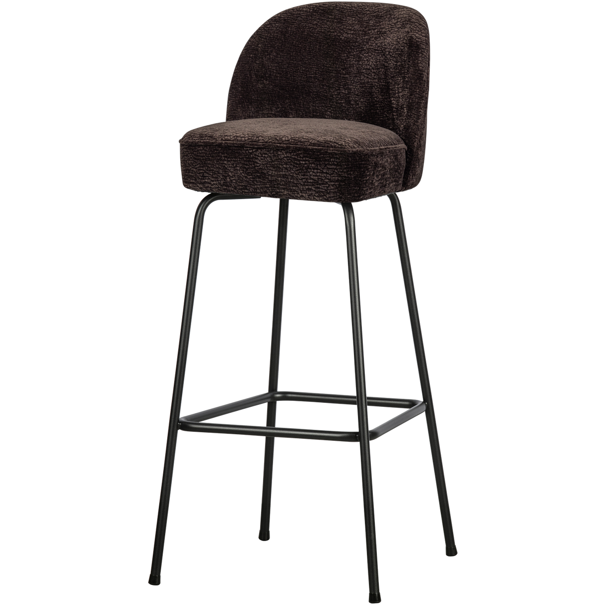 Vogue Barstoel 80 Cm 3 D Chenille Donkerbruin