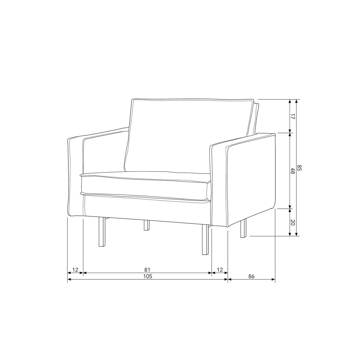 Rodeo Fauteuil Velvet Bosgroen