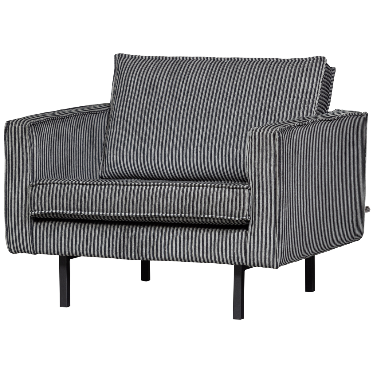 Rodeo Fauteuil Streep Zwart/Grijs