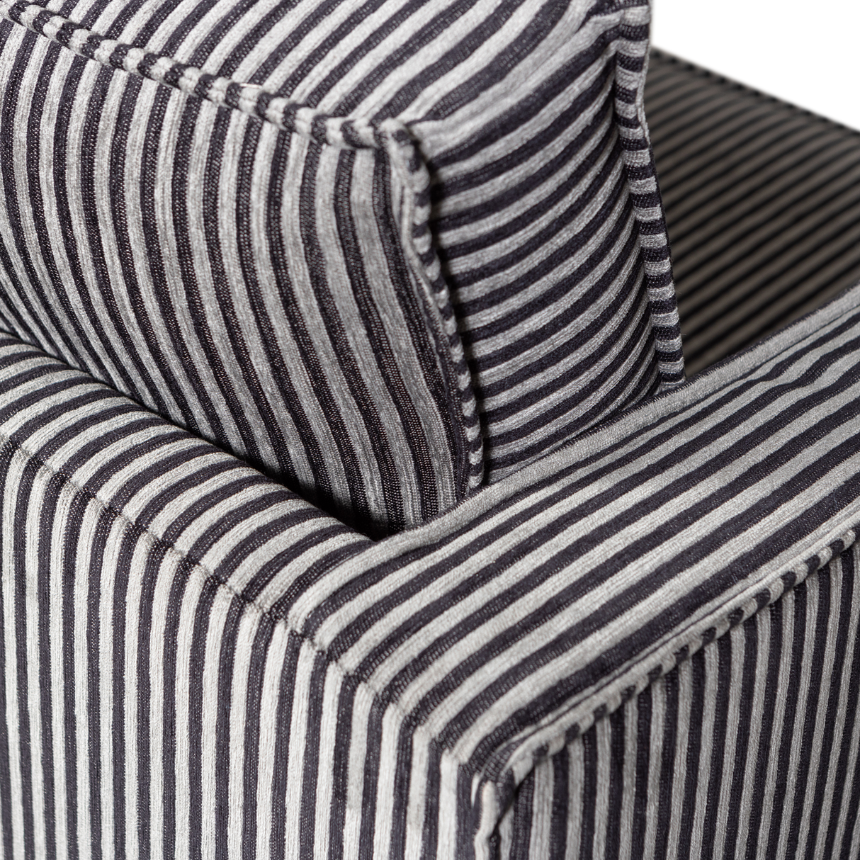 Rodeo Fauteuil Streep Zwart/Grijs