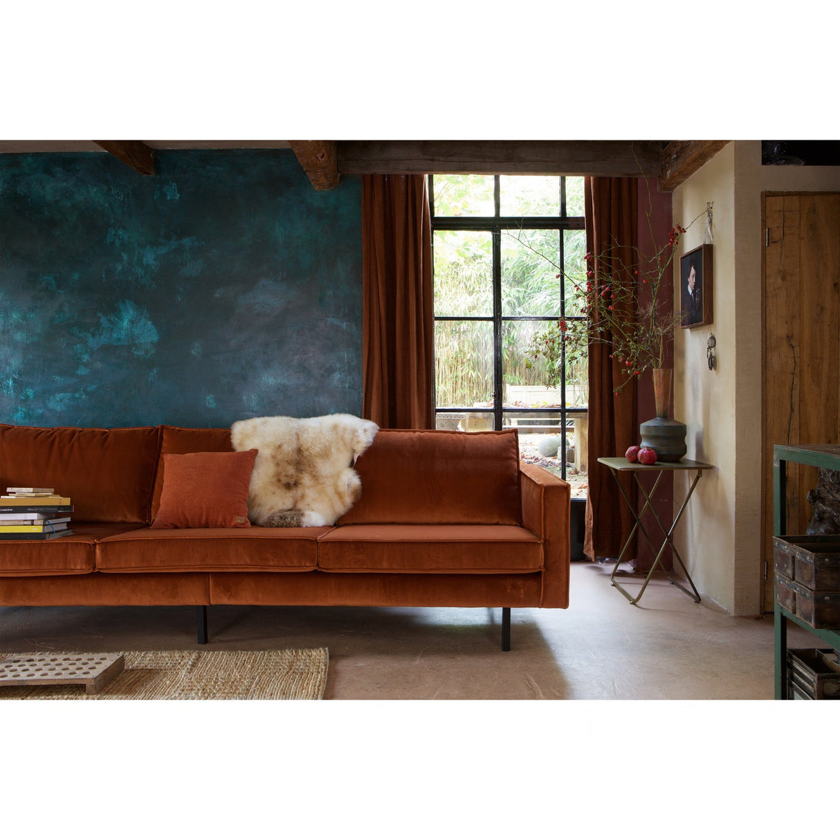 Rodeo 3 Zits Bank Velvet Roest
