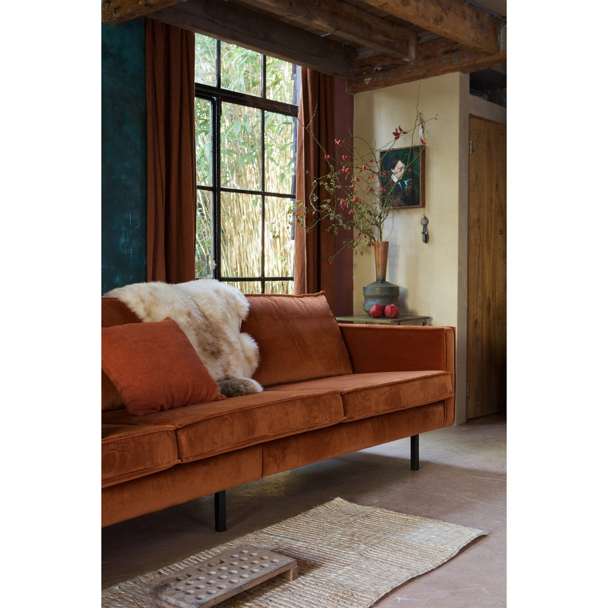 Rodeo 3 Zits Bank Velvet Roest