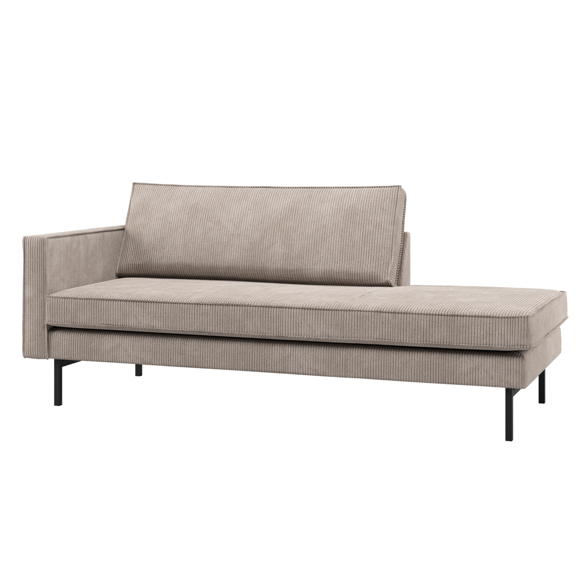 Rodeo Daybed Links Ribstof Donkerzand