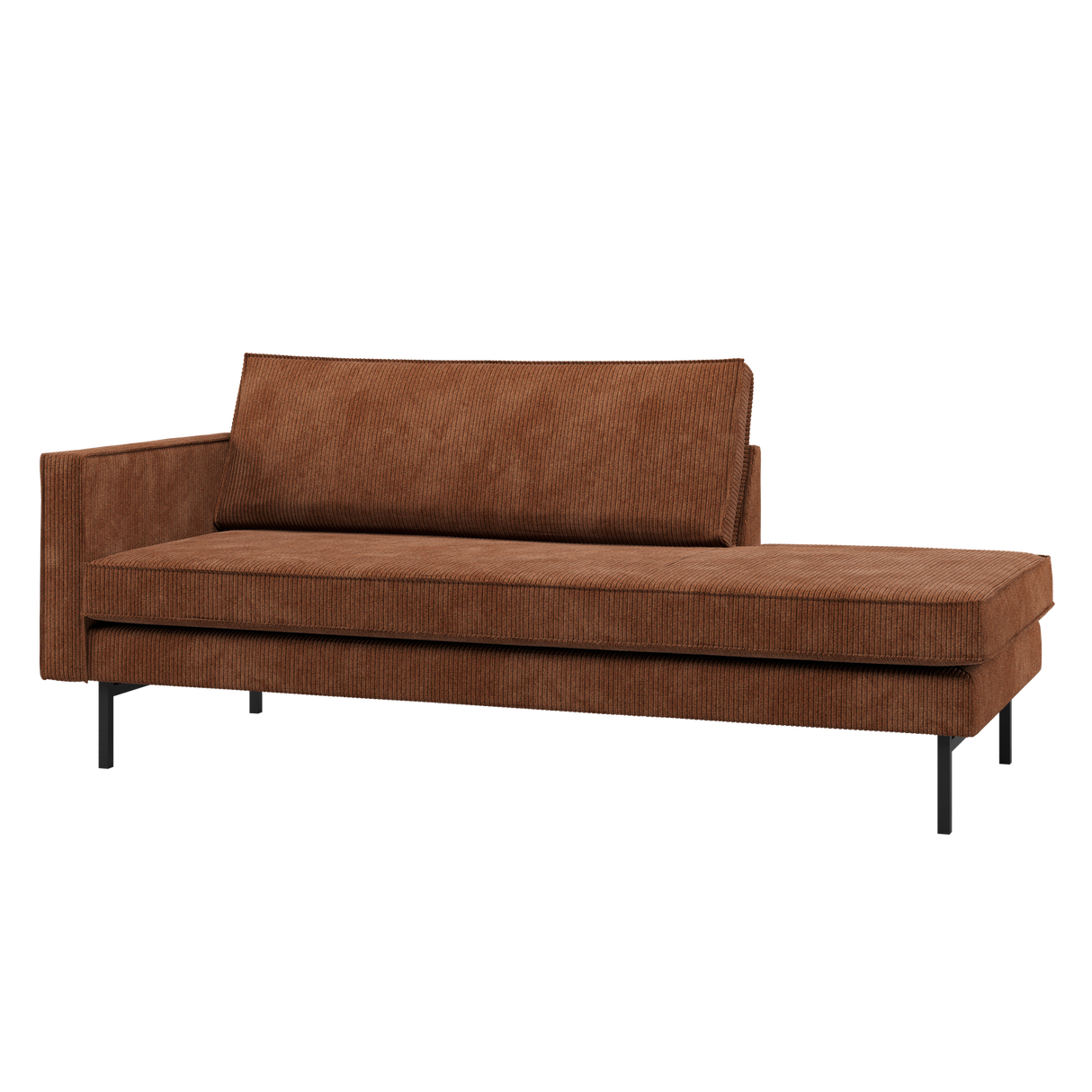 Rodeo Daybed Links Ribstof Roestbruin