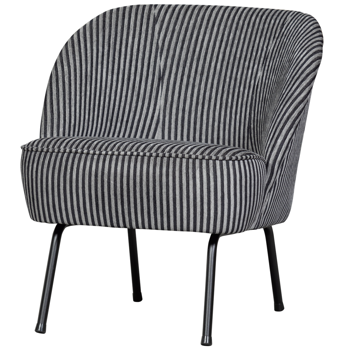 Vogue Fauteuil Streep Zwart/Grijs