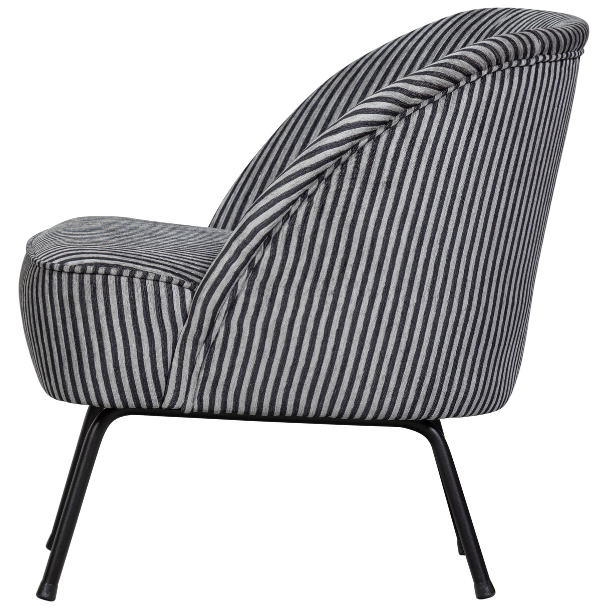 Vogue Fauteuil Streep Zwart/Grijs