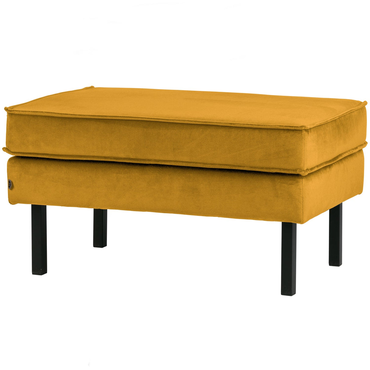 Rodeo Hocker Op Poten Velvet Oker