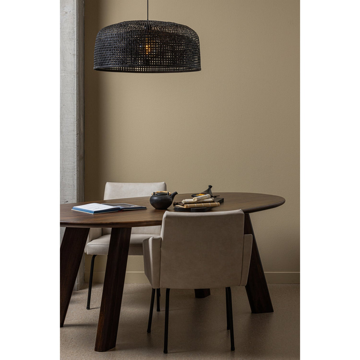Roundly Eettafel/Bureau Mango Hout Walnoot 160 X110