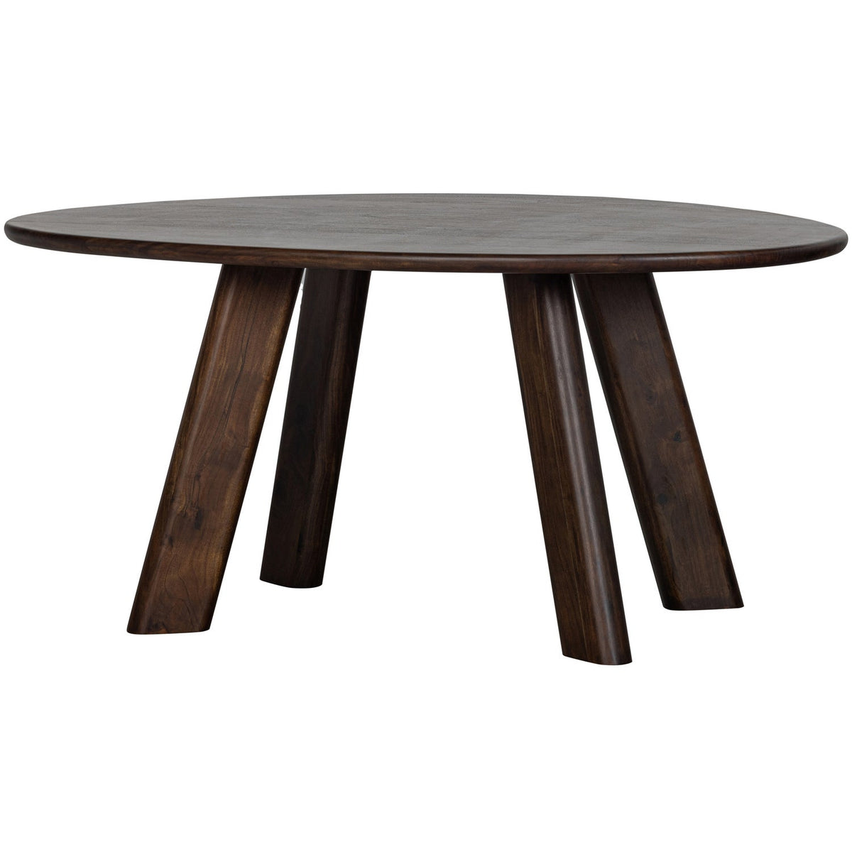 Roundly Eettafel/Bureau Mango Hout Walnoot 160 X110