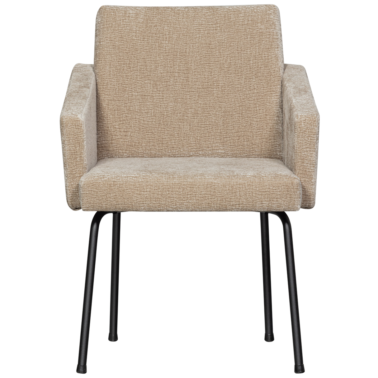 Mount Eetkamerstoel Met Armleuning 3 D Chenille Zand