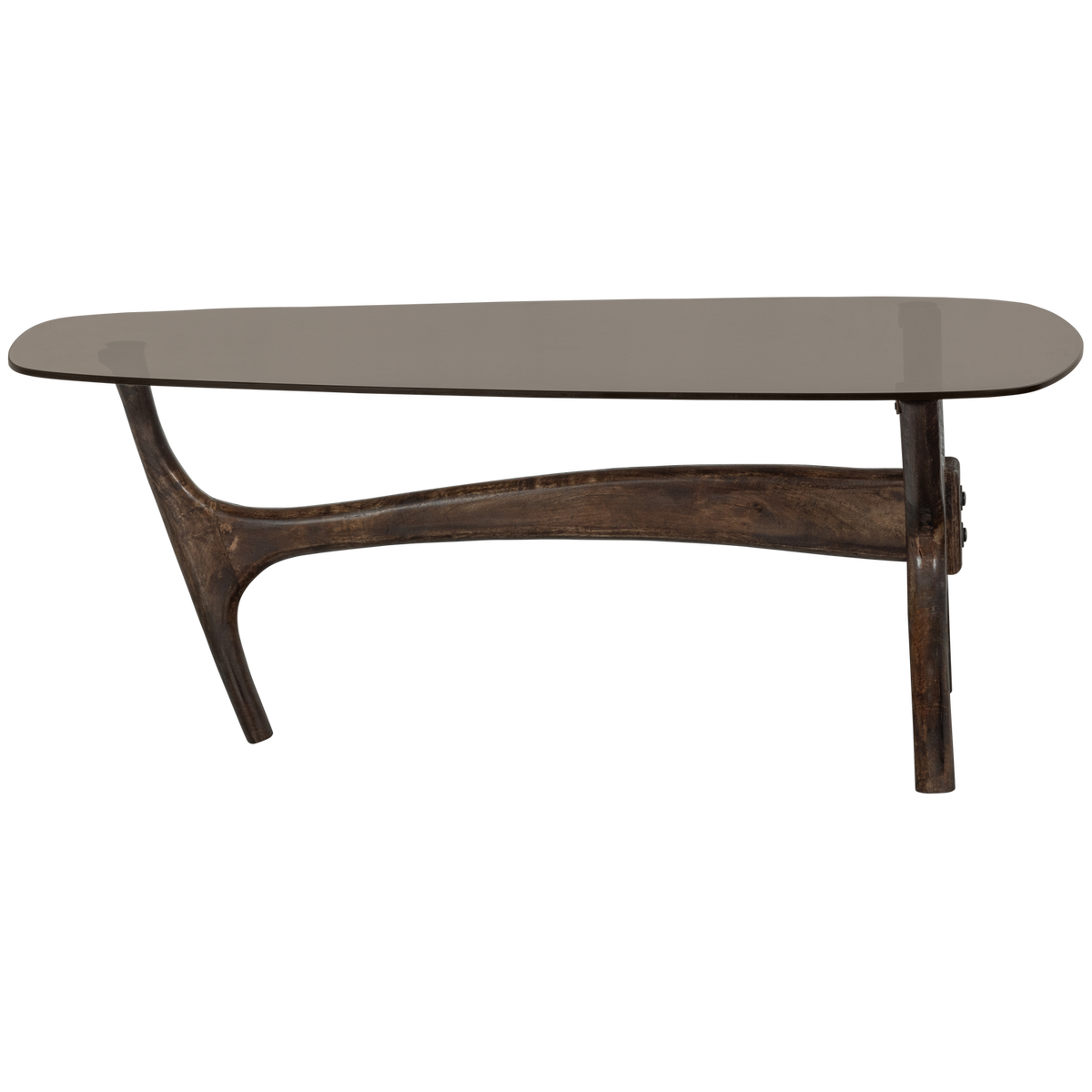 Flash Salontafel Mango Hout/Glas Walnoot
