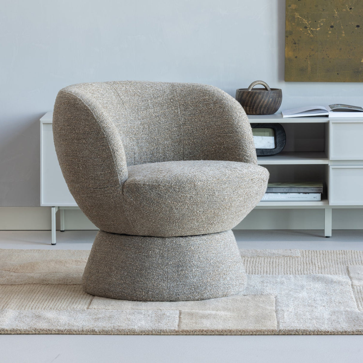 Shuffle Draaifauteuil Bruin Melange