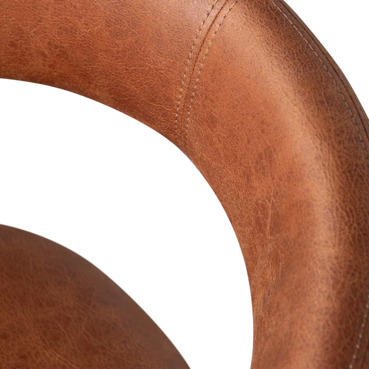 Noble Eetkamerstoel Leerlook Cognac