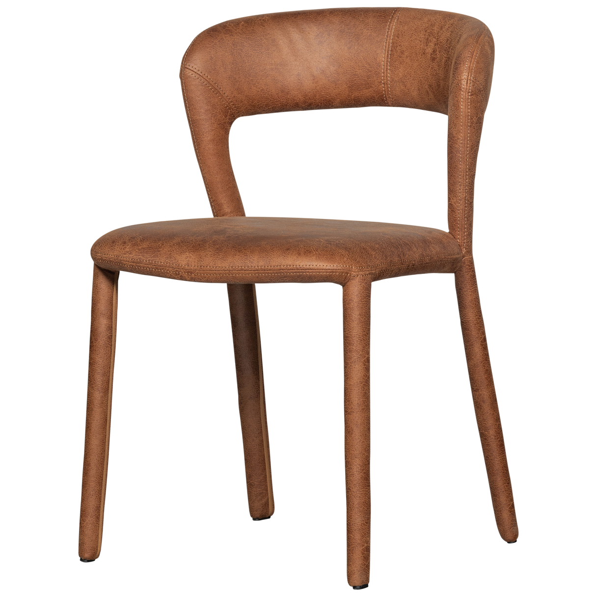Noble Eetkamerstoel Leerlook Cognac