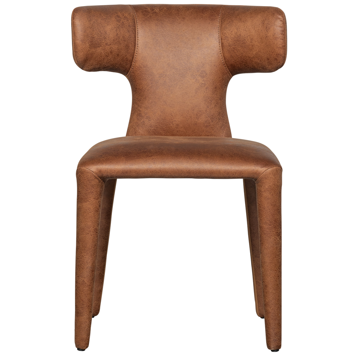 Permit Eetkamerstoel Leerlook Cognac