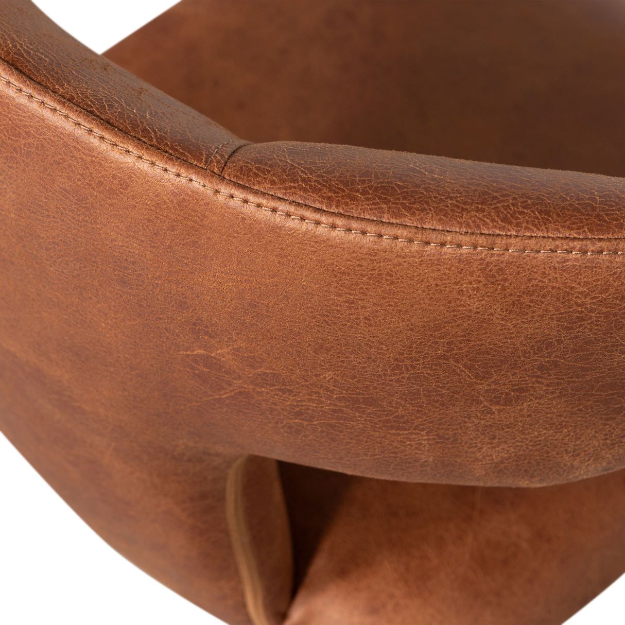 Permit Eetkamerstoel Leerlook Cognac