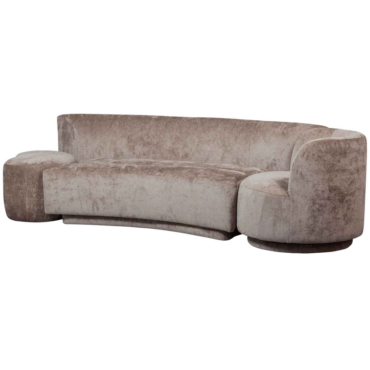 Combi Popular: Bankje + Fauteuil + Poef Taupe