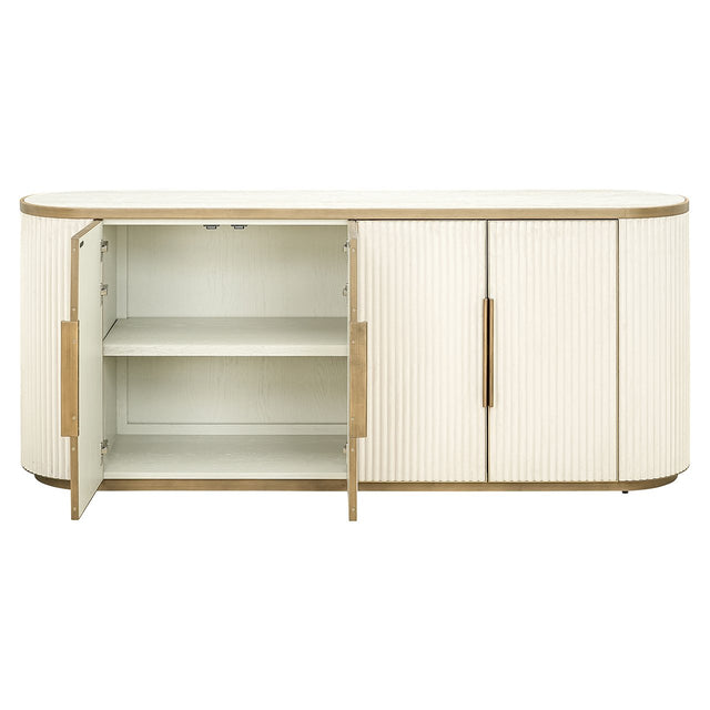 Dressoir Tivoli 4-deurs (White) van Richmond Interiors – Luxe comfort op maat van PureWonen. Vraag naar de beste prijs.