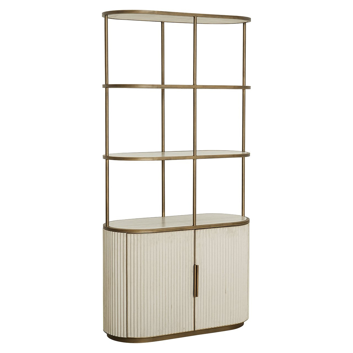 Wandkast Tivoli 2-deurs 3 open planken (White) van Richmond Interiors – Luxe comfort op maat van PureWonen. Vraag naar de beste prijs.