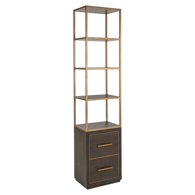 Wandkast Carter brown small 2-drawers