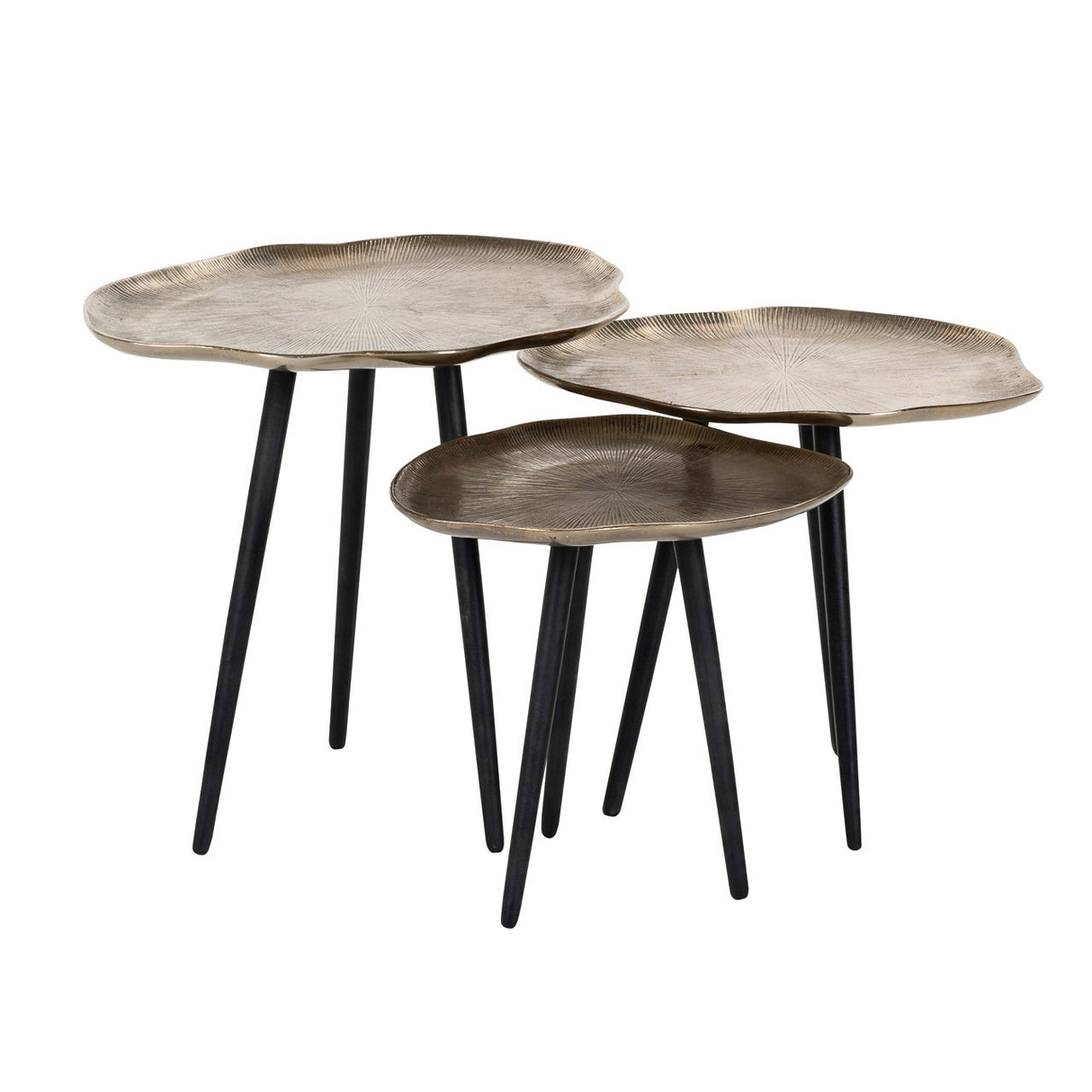 Salontafel Volenta set van 3 champagne gold (Champagne gold) van Richmond Interiors – Luxe comfort op maat van PureWonen. Vraag naar de beste prijs.