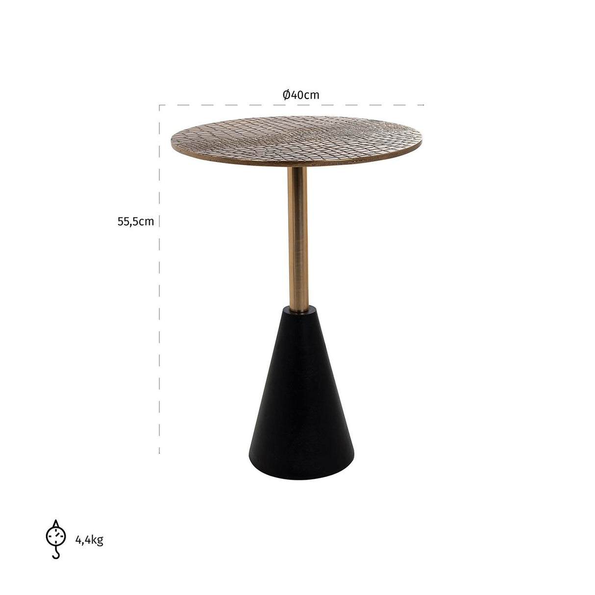 Bijzettafel Cobra 40Ø (Gold) van Richmond Interiors - laagste prijs offerte van PureWonen