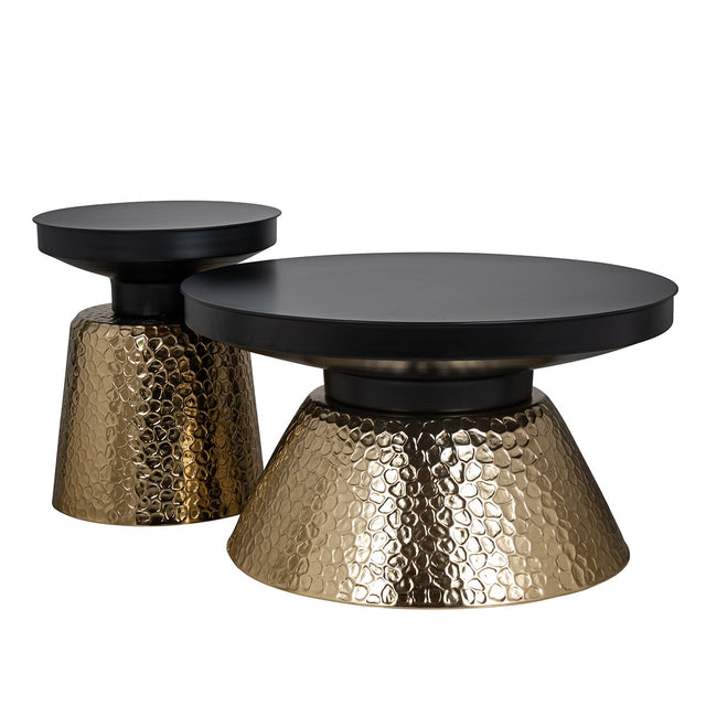 Salontafel Freddie (Black/gold) van Richmond Interiors – Luxe comfort op maat van PureWonen. Vraag naar de beste prijs.