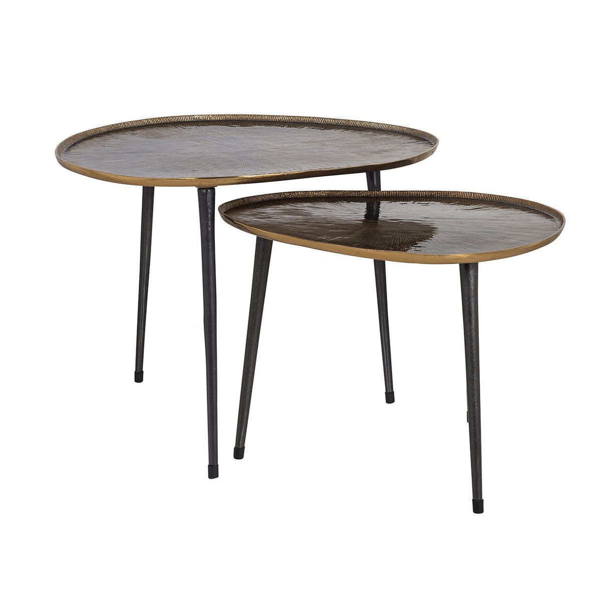 Salontafel Louve set van 2 (Brushed Gold) van Richmond Interiors – Luxe comfort op maat van PureWonen. Vraag naar de beste prijs.