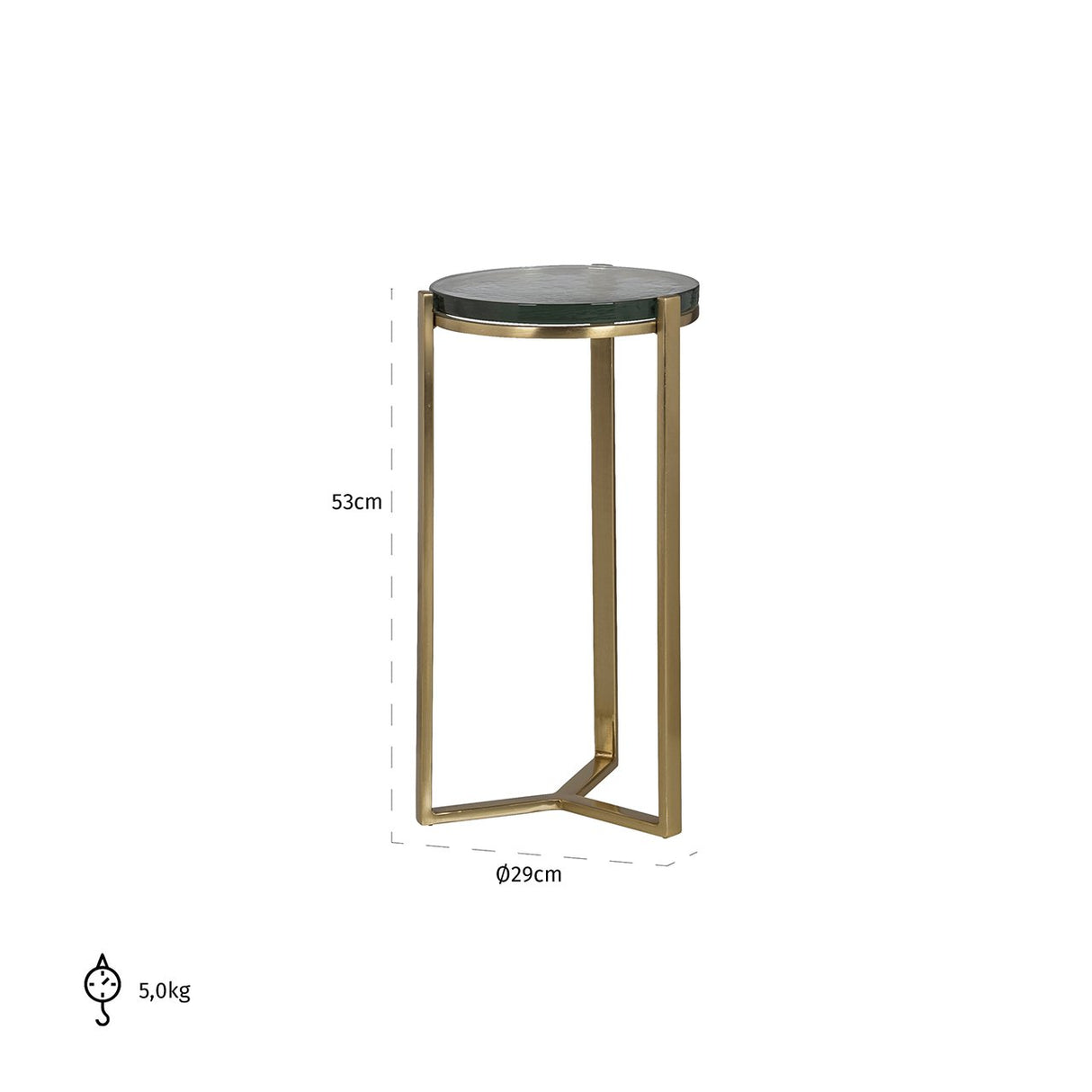 Bijzettafel Aubrey (Gold) van Richmond Interiors – Luxe comfort op maat van PureWonen. Vraag naar de beste prijs.