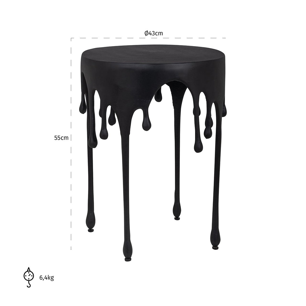 Bijzettafel Laila (Black) van Richmond Interiors – Luxe comfort op maat van PureWonen. Vraag naar de beste prijs.