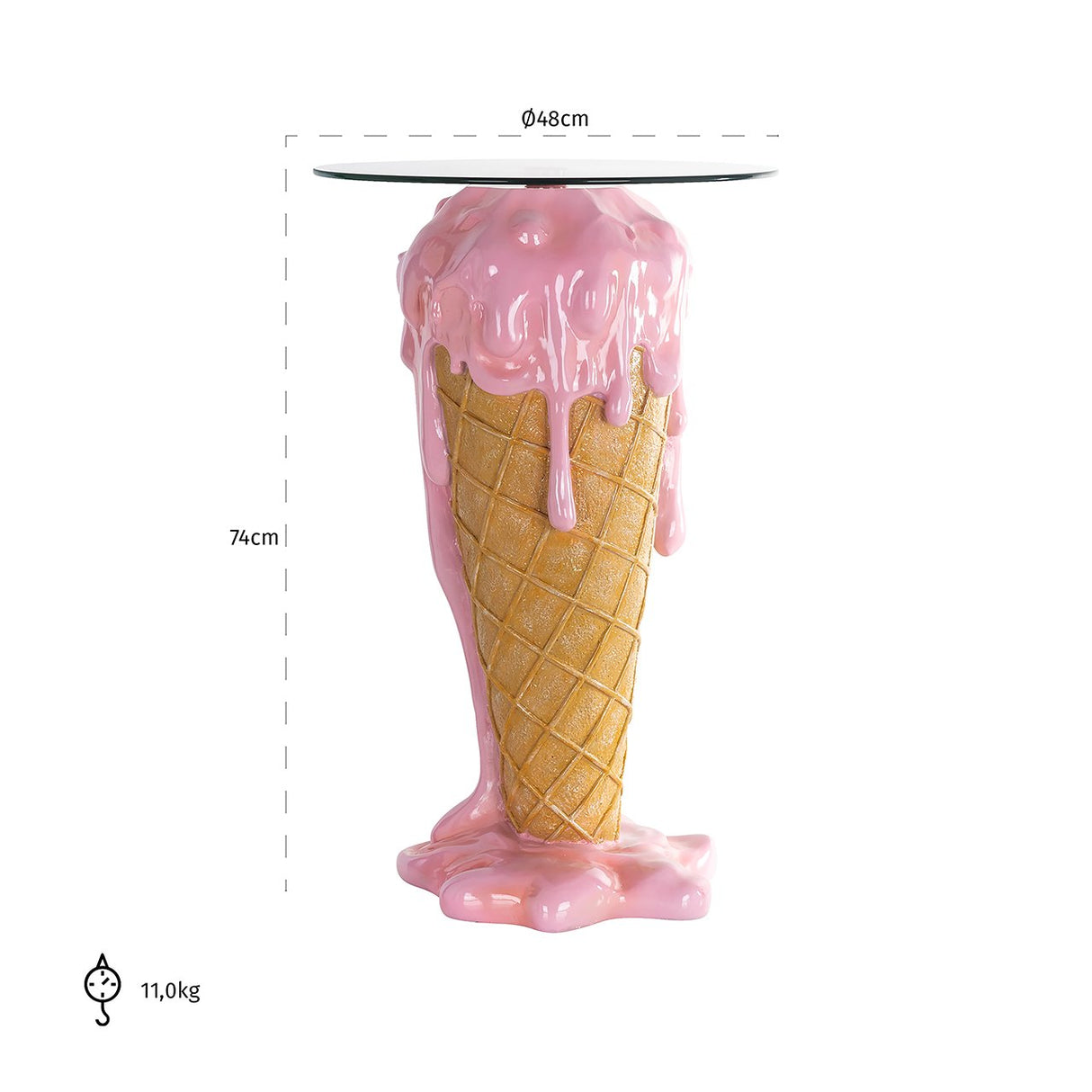 Bijzettafel Ice (Pink) van Richmond Interiors – Luxe comfort op maat van PureWonen. Vraag naar de beste prijs.