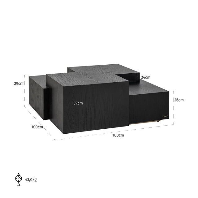 Salontafel Lennox Dark Coffee (Dark coffee) van Richmond Interiors – Luxe comfort op maat van PureWonen. Vraag naar de beste prijs.